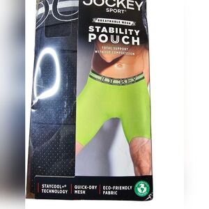 Jockey Sport Men's Stability Pouch 3 Pack Underwear - Black